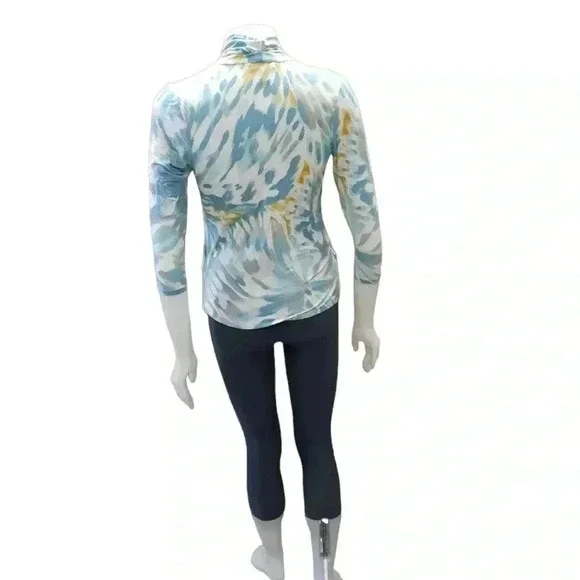 Tommy Bahama Tie Dye Floral Stretch Wrap Style  Stretch Top Size Small - Picture 4 of 9
